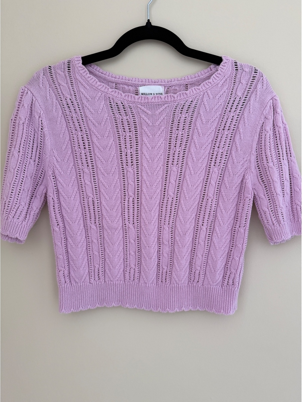 L Willow & Wine knit cropped sweater